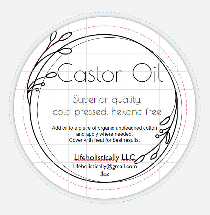 Pure Castor Oil label