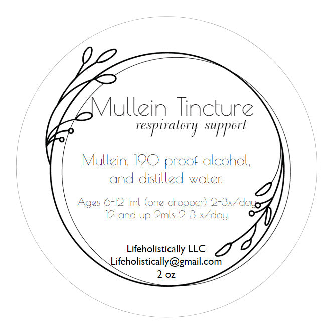 mullein tincture label