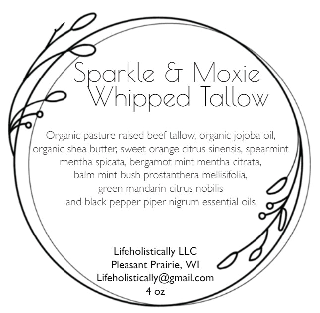 Sparkle & Moxie Whipped Tallow Label